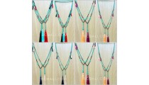 turquoise stone larva tassel necklace new design wholesale free shipping